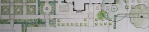 section of large formal garden section of large formal garden