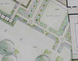 section of large formal garden