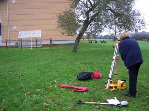 student surveying