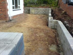 some retaining walls